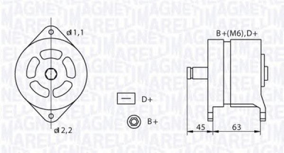 MAGNETI MARELLI 063320070010 -  Генератор